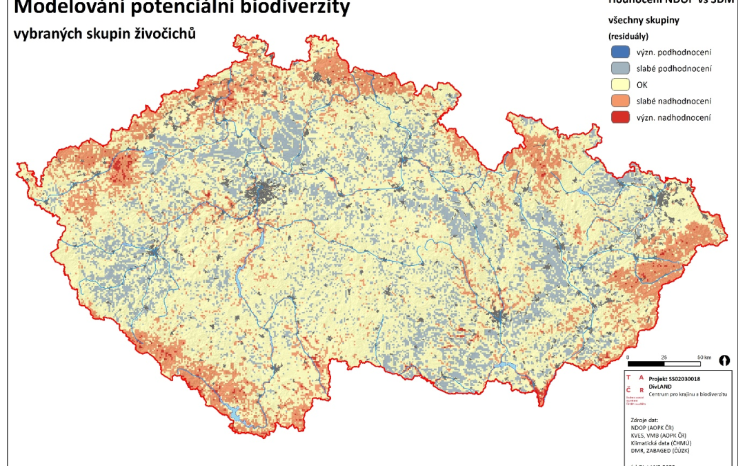 Vyhodnocování vztahu predikované a zmapované biodiverzity