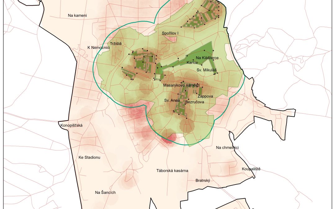 Hodnocení vývoje sídelní zeleně v konceptu zelené infrastruktury – Benešov